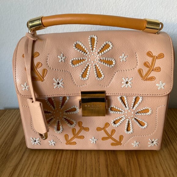 RADLEY LONDON Bag Stitch Street Small Leather Satchel Crossody Floral - Picture 3 of 14